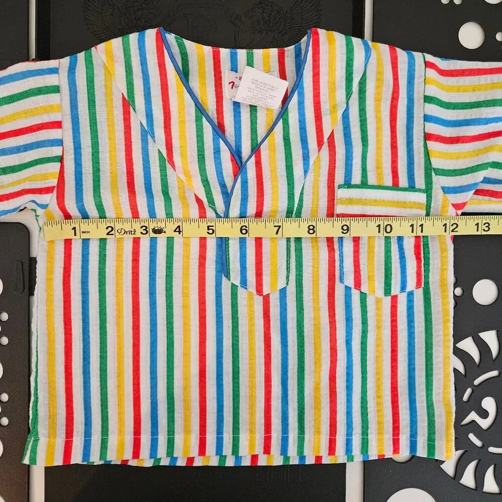 Tom N Jerry Vintage Circus Stripes Kid's‎ Toddler Pajama Set | Size 2